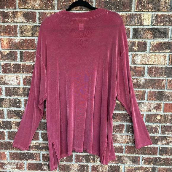 ATOC Womens Cardigan Slinky Liquid Knit Open Long Sleeve Pink Size 2X 3X Plus - Picture 6 of 11